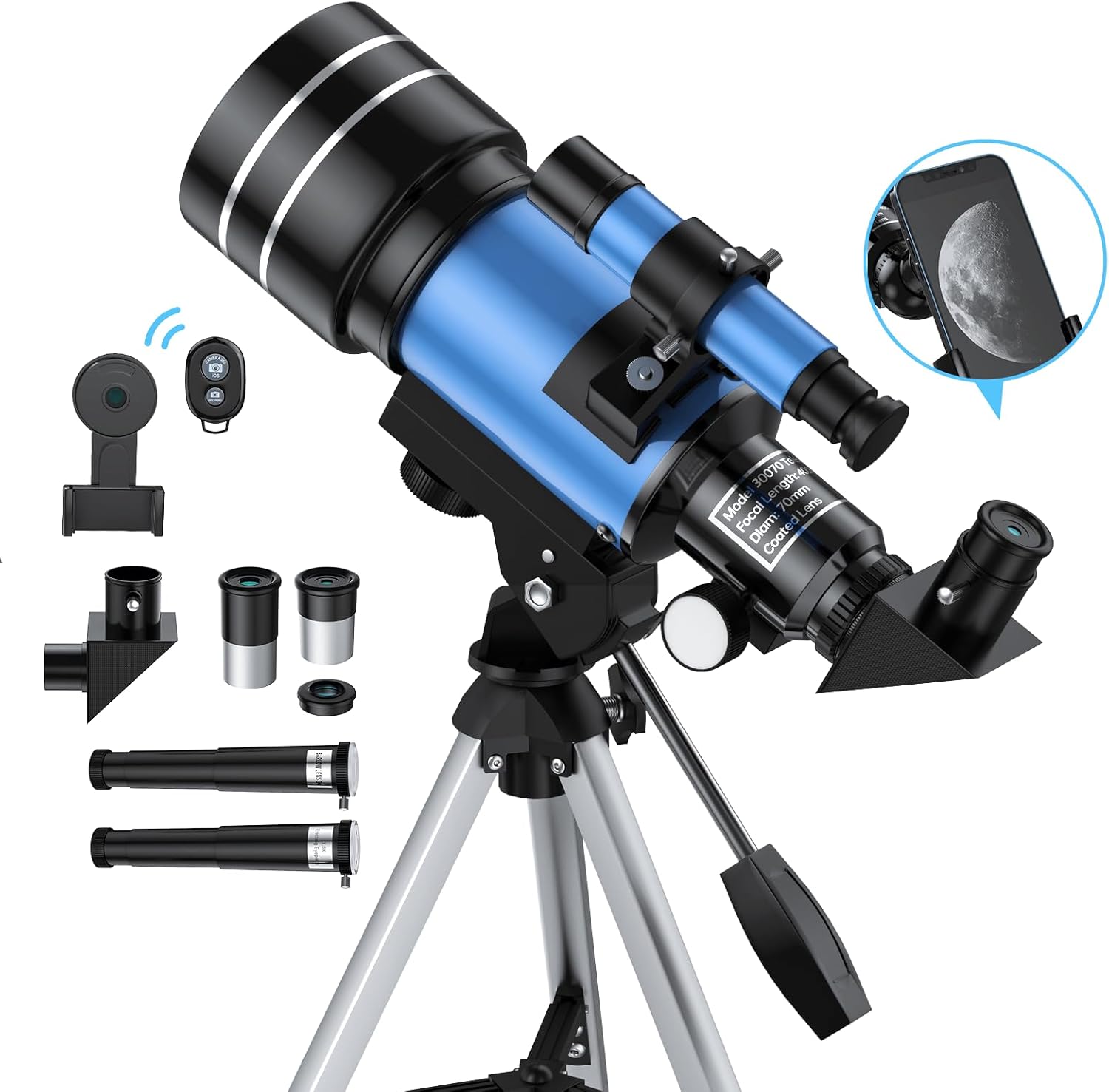 Telescope, 70mm Aperture Refractor Telescopes for