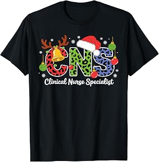 CNS Funny Christmas Clinical Nurse Specialist Santa hat Xmas T-Shirt