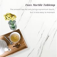 Vista 7 de Recaceik Coffee Table Set of 3, Modern Living Room Table Set, Faux Marble Coffee Table and End Table Sets, Simple & Stylish Center Tables for Living