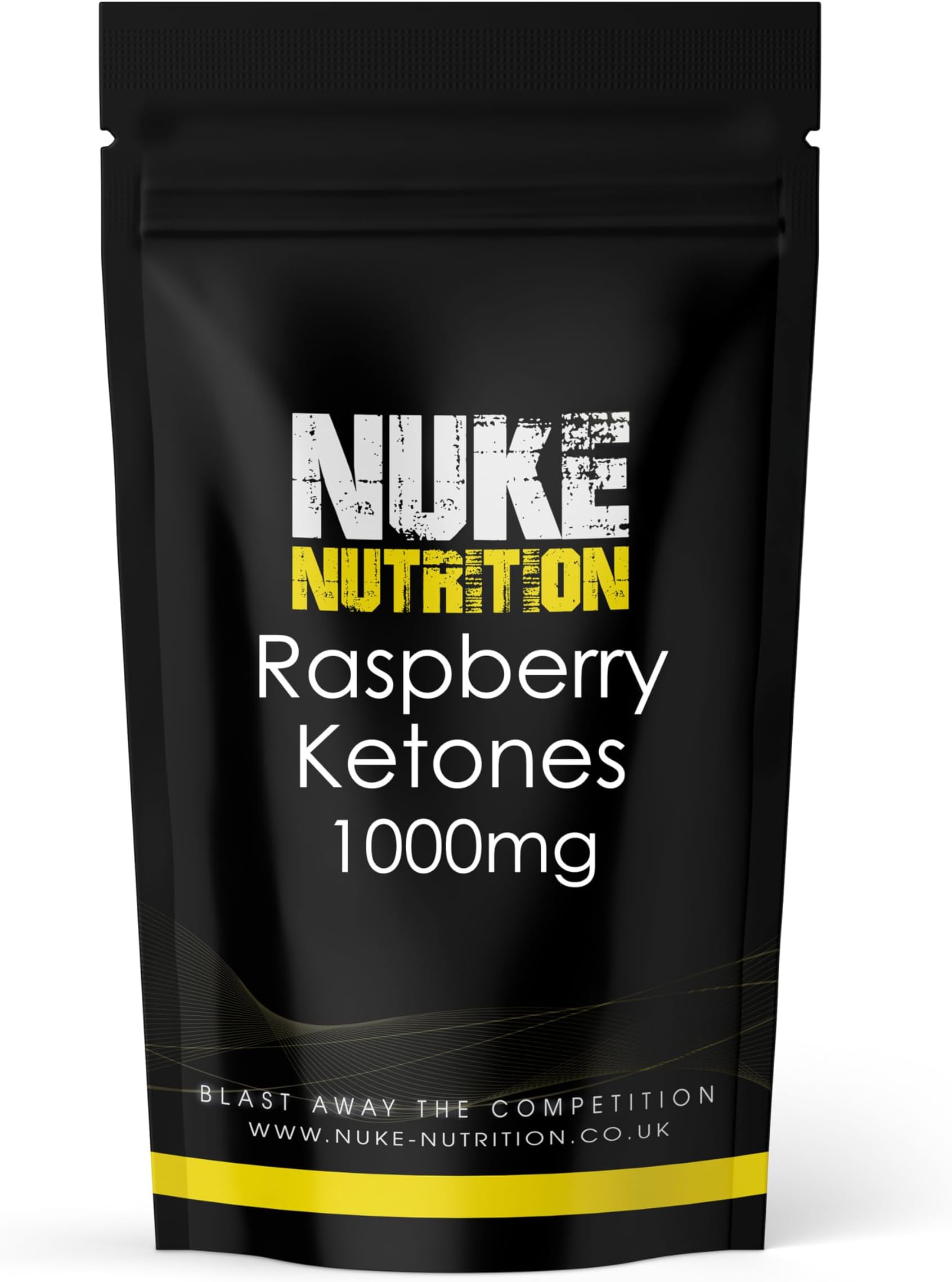 Nuke Nutrition Raspberry Ketones 1000mg - 60 Tablets - Max Strength Supplement & Keto Friendly - Made from Natural Ketones - Pure Raspberry Extract Pills for Men & Women