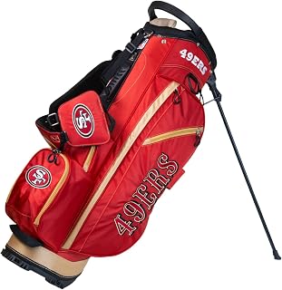 Team Golf NFL Buffalo Bills Fairway Golf Stand Bag Fairway Golf Stand Bag, Lightweight, 14-Way Top, Spring Action Stand, Insulated Cooler Pocket, Padded Strap, Umbrella Holder & Removable Rain Hood
