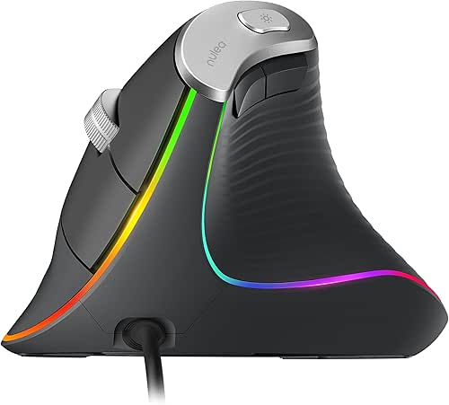 Nulea M504 Wired Vertical Mouse, USB Ergonomic Optical Mouse with