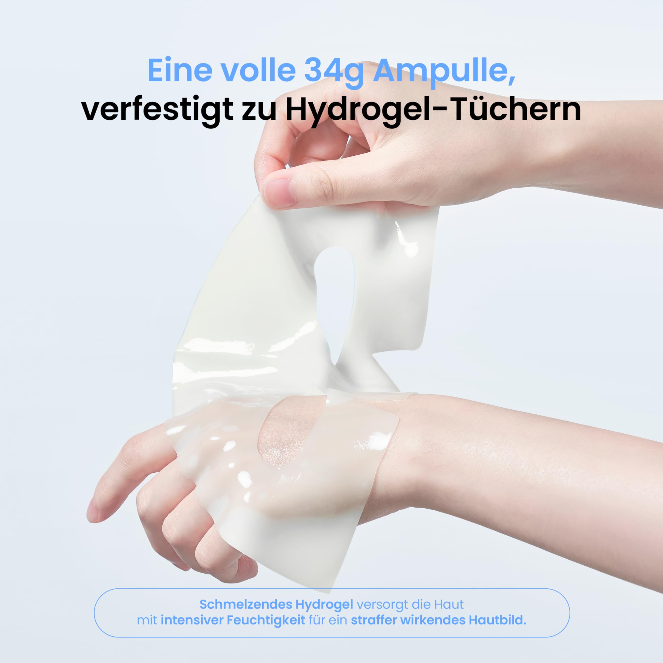 caraseoul Glowganic Pro Collagen Hydrogel Maske - Koreanische Hautpflege | Niacinamid & Adenosin für Glass Skin & Porenverfeinerung – Vegane, für Home-Spa & Self-Care [16er Pack x 34g]