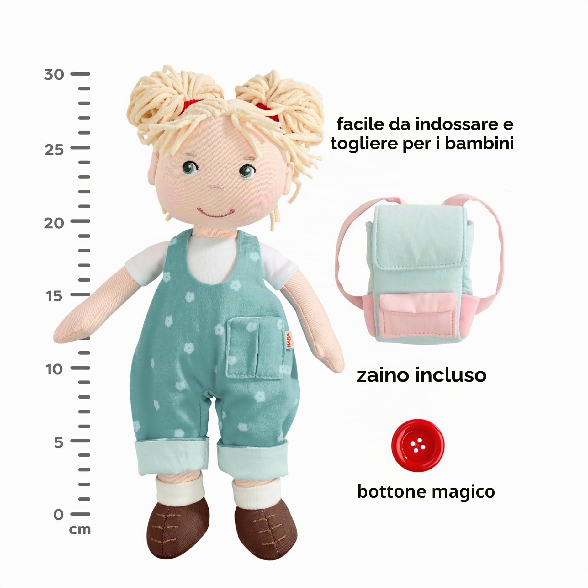 HABA Bambola Tilli – Bambola di stoffa da 30 cm per giocare e coccolare – 2013203001