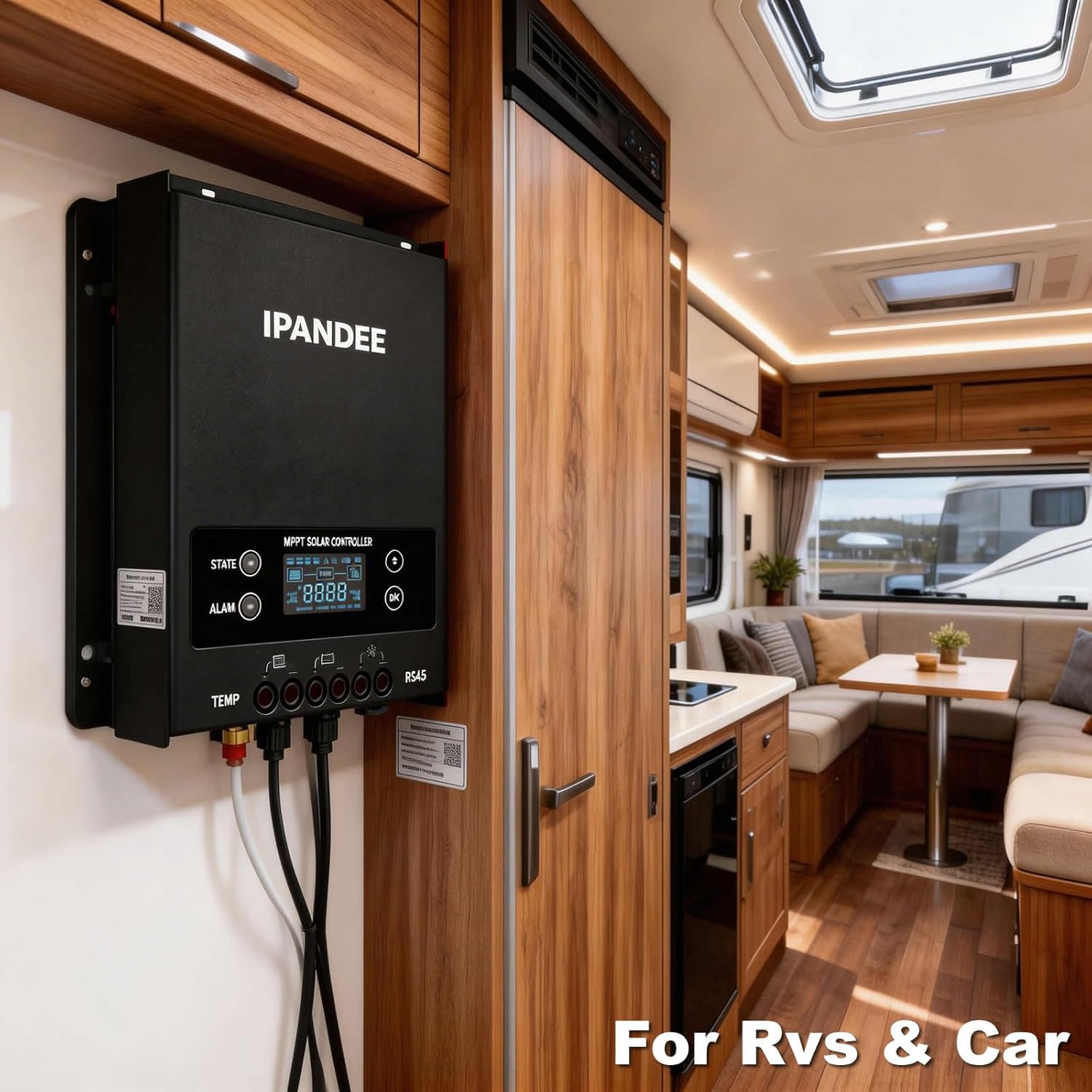 MPPT Solar Charge Controller 100A, 250V Max Input,99.5% Efficiency,12V/24V/36V/48V Auto,LCD Display,APP Monitoring,100Amp Solar Panel Regulator for Lead-Acid/Lithium Batteries,Off Grid RV Solar System