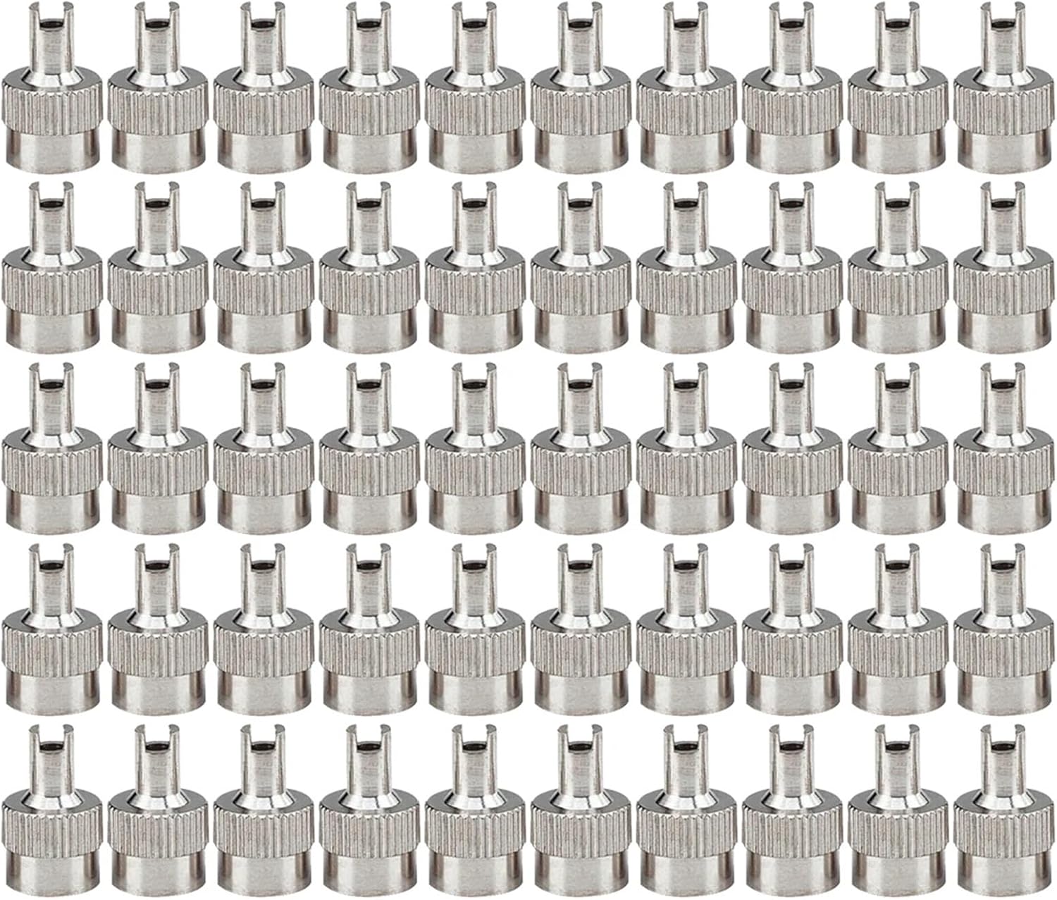 150Pcs Slotted Head Valve Stem Caps Leak-Proof Tire Copper Metal Slot Car Accessories(Gold)