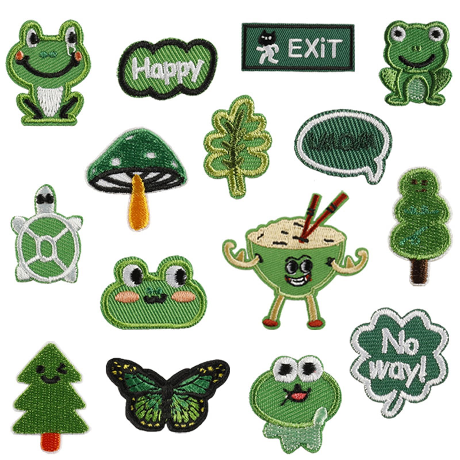 Xjdzineq 15Pcs Cartoon Animal Iron on Patches for Kids Clothing Jackets Coat Hat Bag Embroidery Applique Sewing Embellishments Kids Clothing Patches