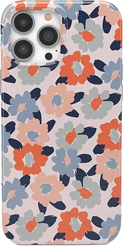 Casely Funda para iPhone 13 Pro Compatible con MagSafe Campo de flores Funda floral pastel