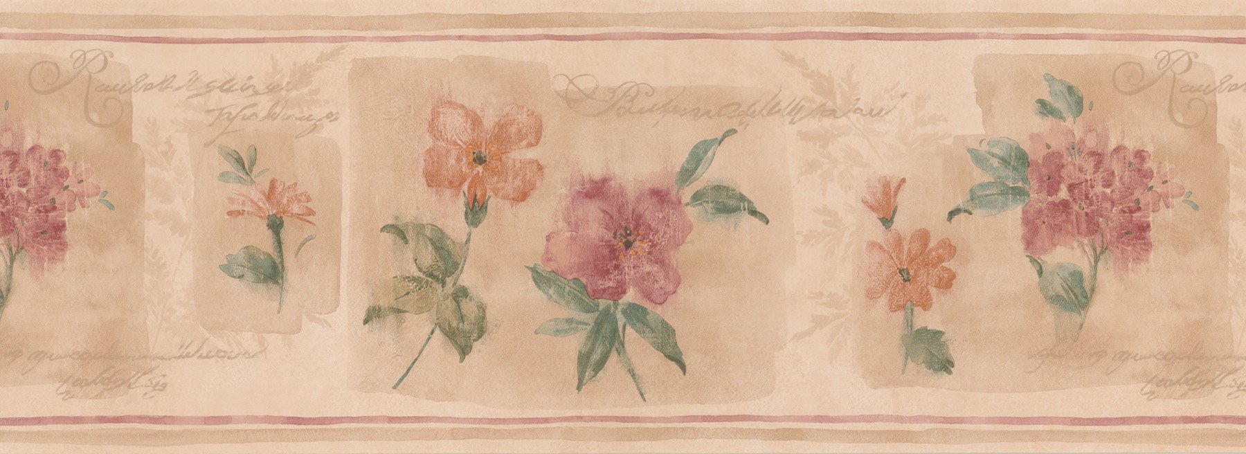 Frise murale florale Brewster pour masquer les imperfections et habiller un mur