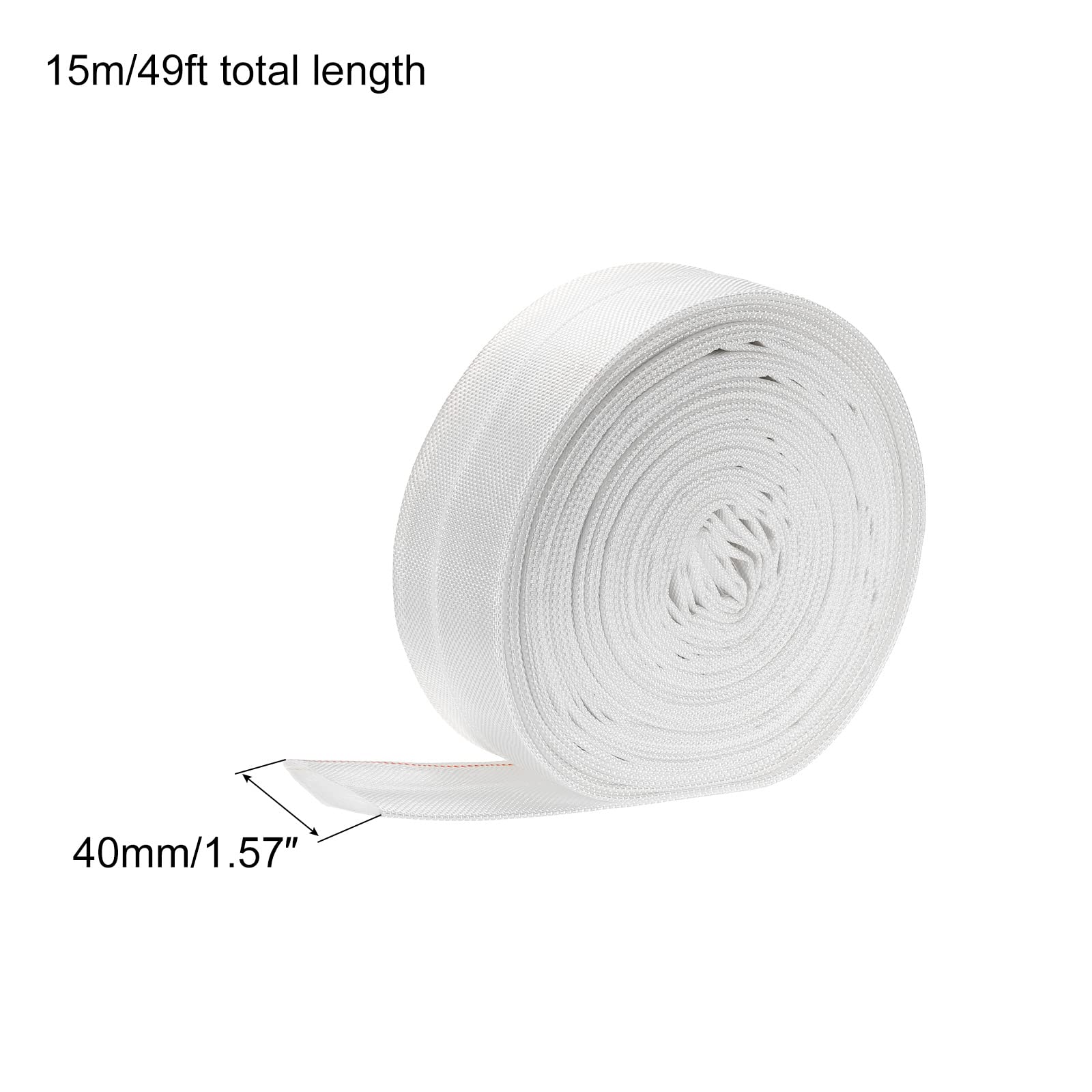 PATIKIL 40mm ID 49ft Tubo Flessibile Piatto Lavaggio Leggero, 0.8MPa Tubo Flessibile di Scarico Piatto in PVC per Piscina Giardino Manichetta per Irrigazione