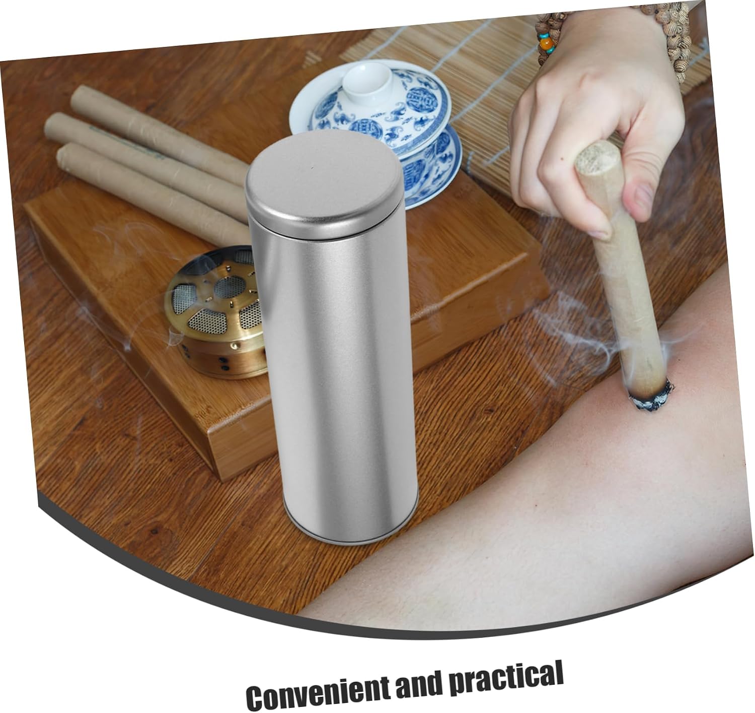 Ipetboom 3pcs Moxa Burner Box Moxibustion Stick Extinguisher Moxa Stick Holder for Moxibustion Products Smoke Management