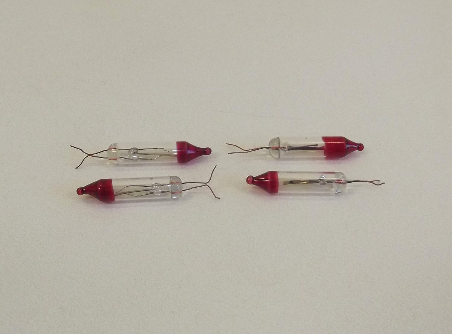 JL Missouri Parts & Misc. 4 Bare Flashers, Mini Bulb 2.5 Volt V .425 Watt W Clear Regular Incandescent Indoor Outdoor Bulbs Christmas Tree Lights Makes Lights Flash Please Read Description