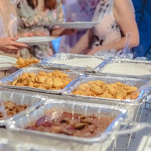 Miniatura 5 de Juego de 39 piezas desechables de tamaño completo con latas de combustible de 6 horas, cubiertas, utensilios de servir, juego de platos de alta