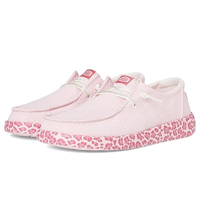 Hey Dude Kids Wendy Animal Pop (Little Kid/Big Kid) Girls Shoes Pink Leopard