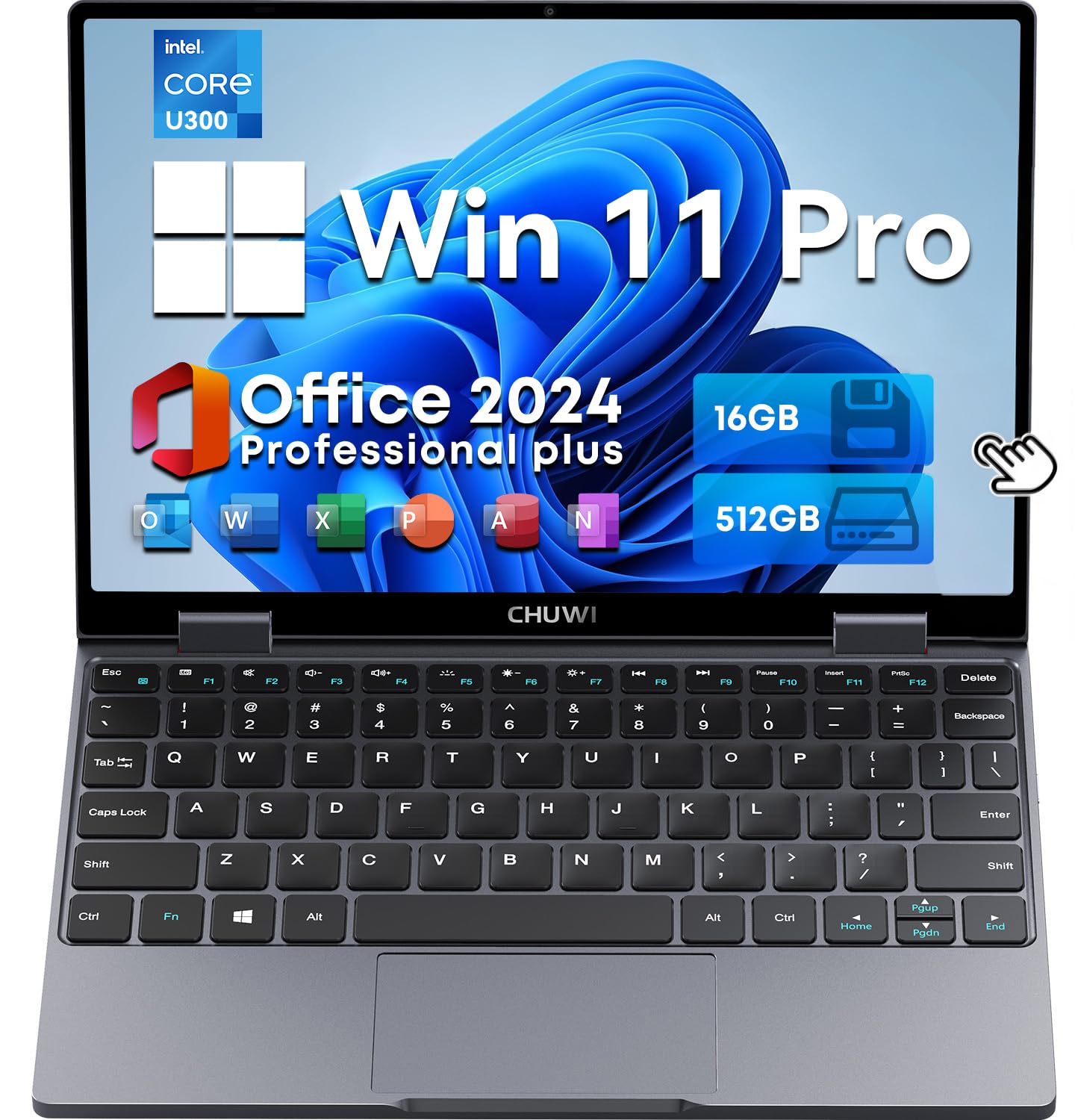 Amazon.co.jp: CHUWIノートパソコン2 in 1 MiniBook X Office 2024搭載