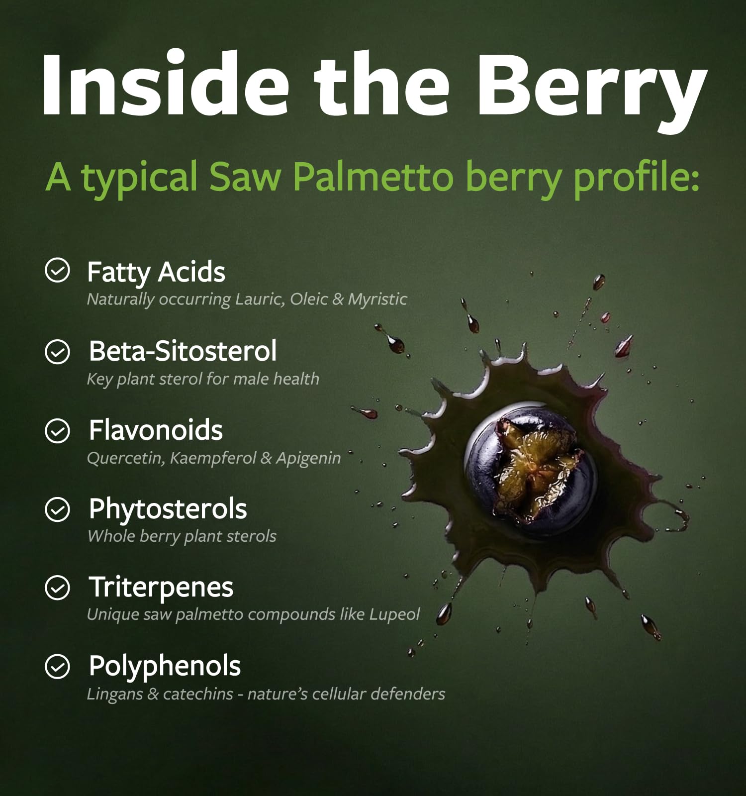 USDA Organic Saw Palmetto Supplement - Organic Saw Palmetto for Women & Men's Urinary Tract Prostate & DHT Blocker for Women - Whole Berries - Vegan Non-GMO & Lab Verified (2 Month Supply) — Amazon image 4