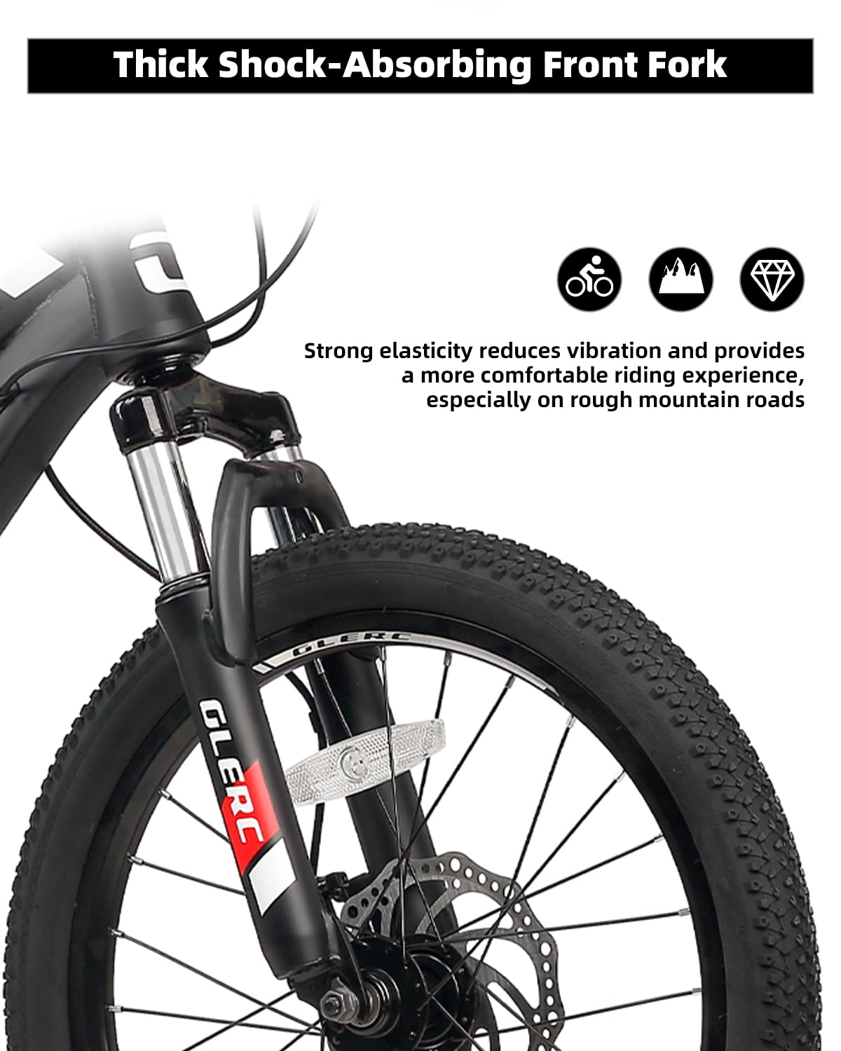 Glerc 20 24 Inch Kids Bike, Kids Mountain Bike for Boys and Girls Ages 6-14, 21-Speed Skyline Bicycle with Front Suspension and Disc Brakes, Multiple Colors