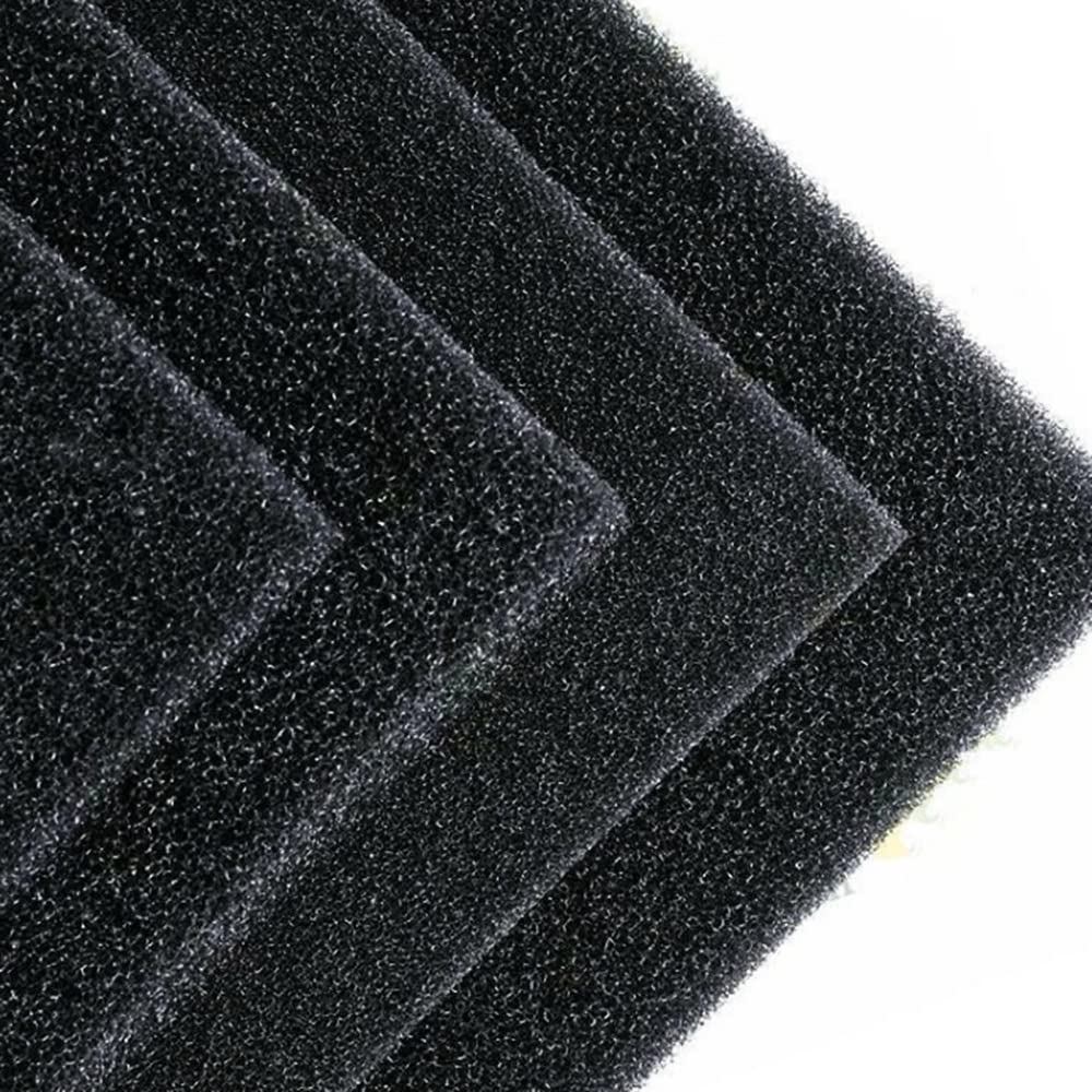 Hoja de espuma filtrante for acuario - Almohadilla filtrante de bioesponja for peceras - 1m x 1m - Negro(50PPI 10mm)