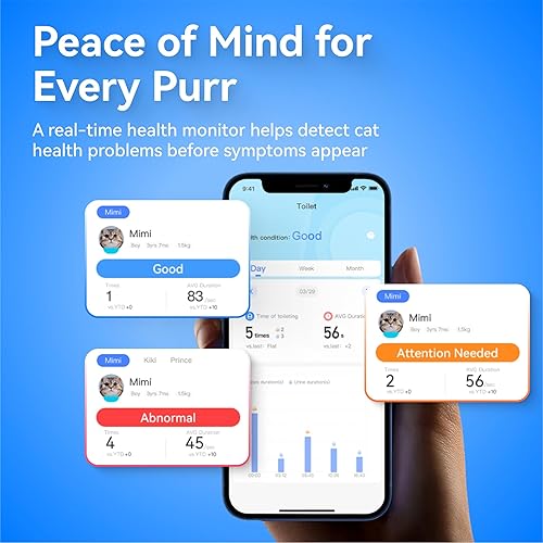 Vista 15 de CATLINK Caja de arena autolimpiante para gatos para varios gatos, monitoreo de salud, caja de arena automática con aplicación, triple control de Gris