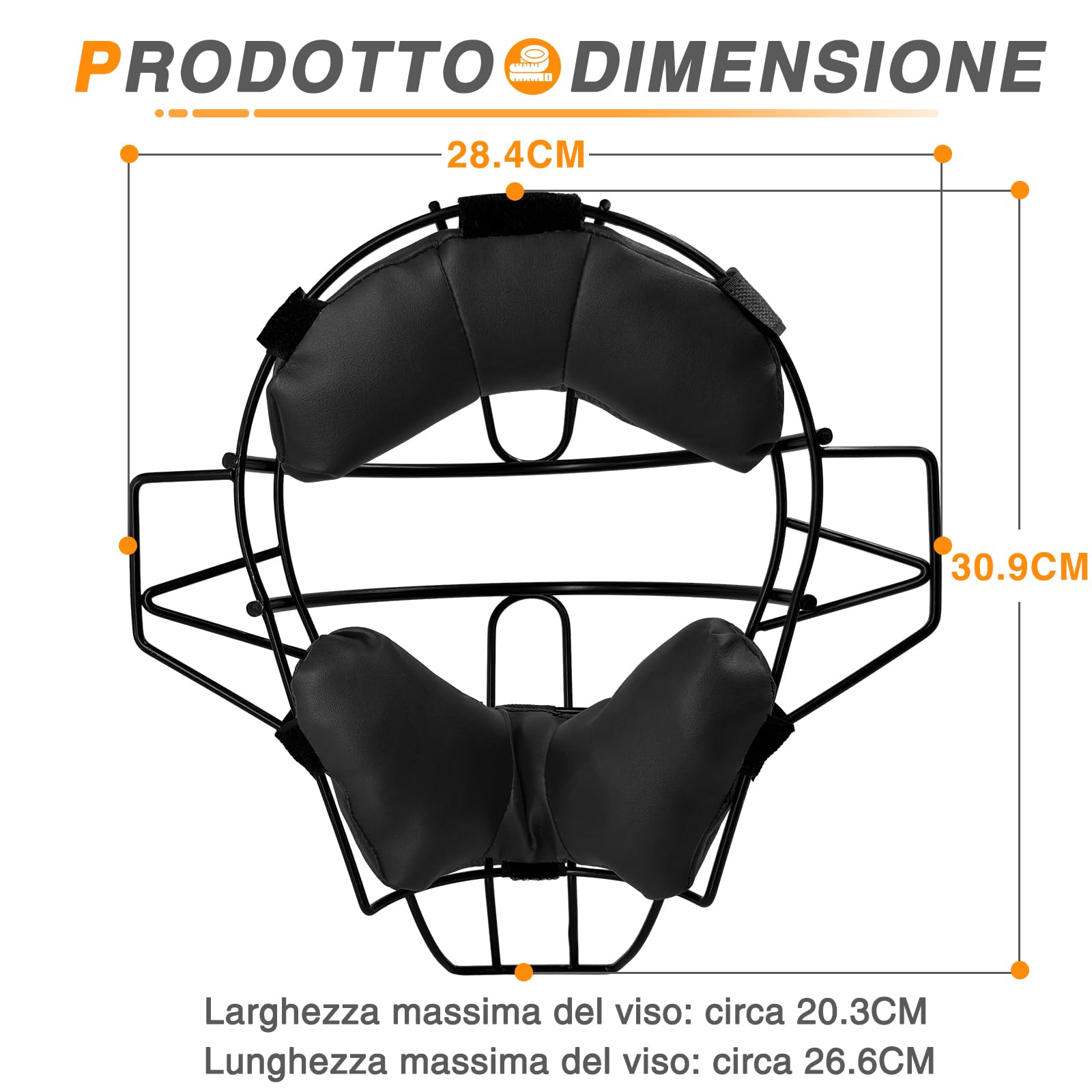 LeapBeast Maschera da Baseball Integrale, Protezione per il Viso Softball, Fornisce Protezione e Comfort, non Ostruisce la Vista, Resistente e Sicuro Per Match E Allenamento Di Baseball