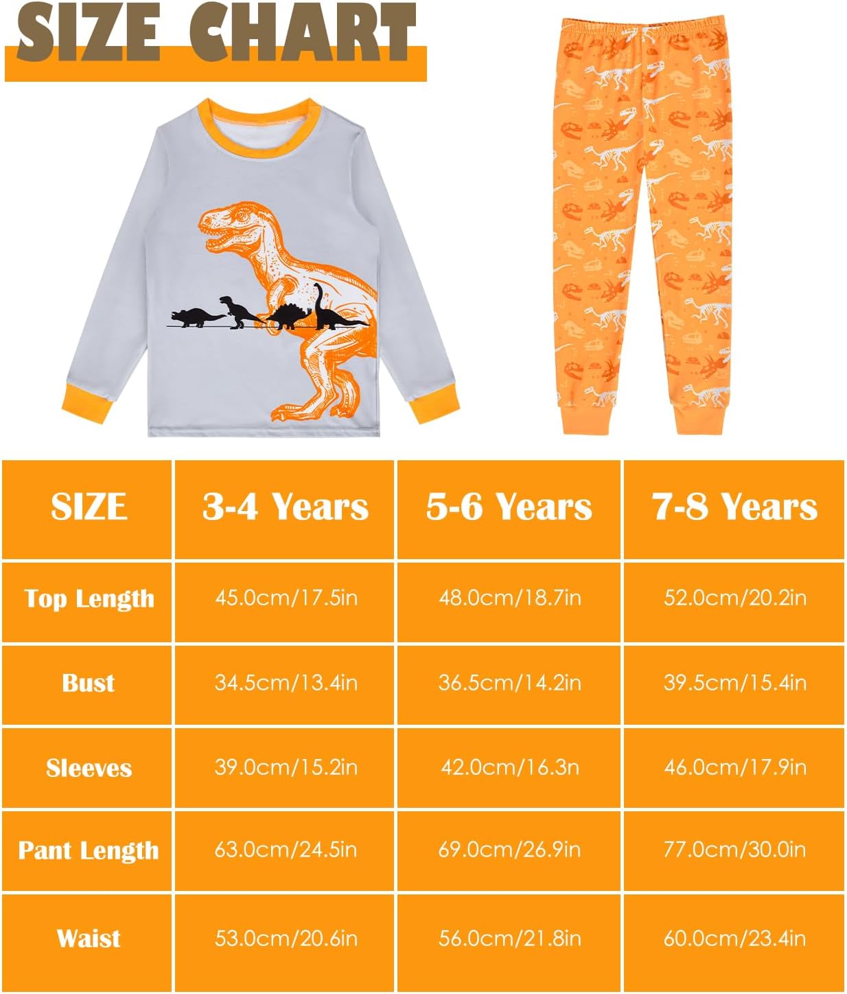 Fiodrimy Boys Pajamas 2 Pieces Pajama Set for Boy Long PJs Sleepwear Soft & Cute for Kids Jmmies Clothes 3-8 Years - Image 7