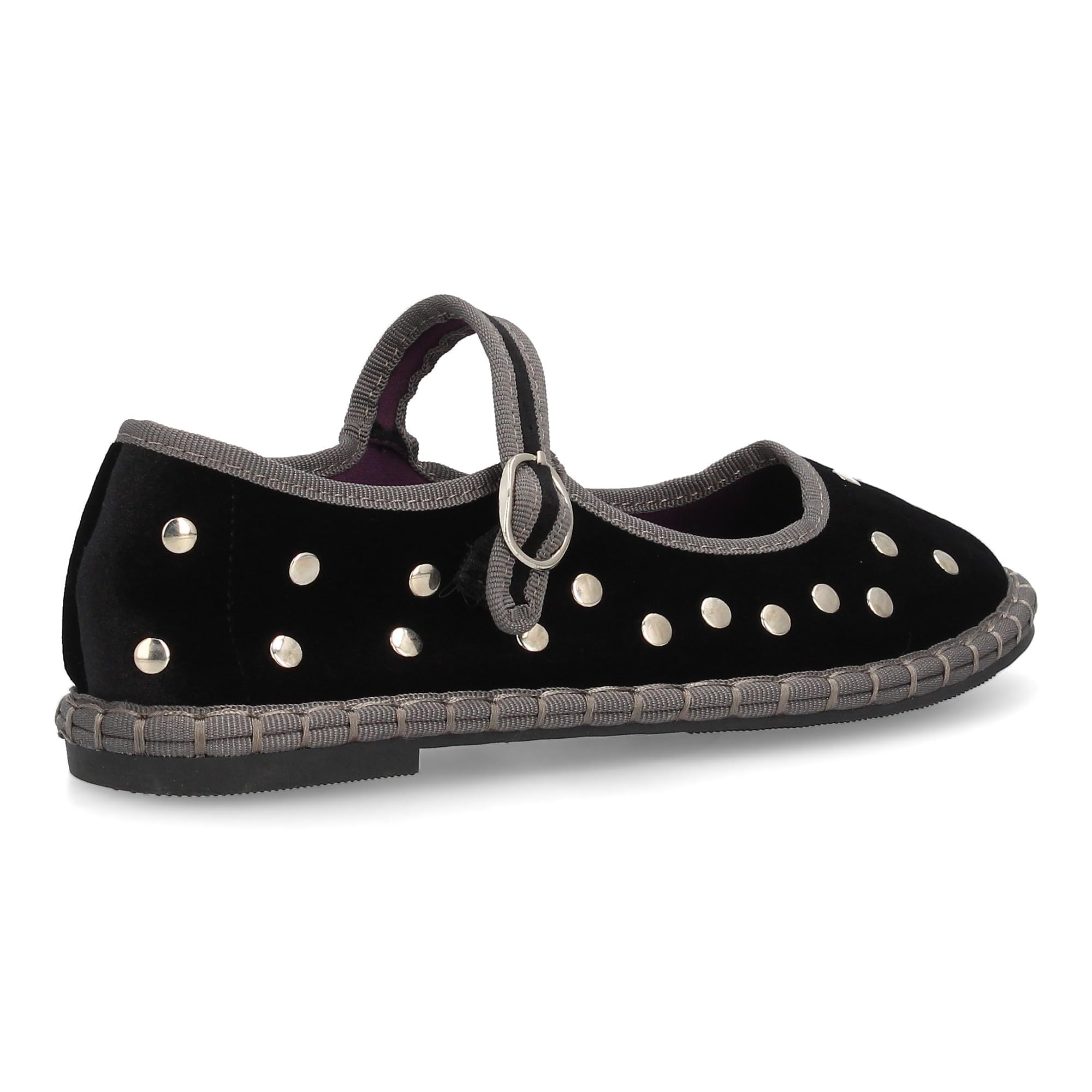 shoes&blues.es Bailarina con Cierre de Hebilla y Tachuelas metalicas. Suela Flexible y Ligera. Ideal para Otono Invierno.
