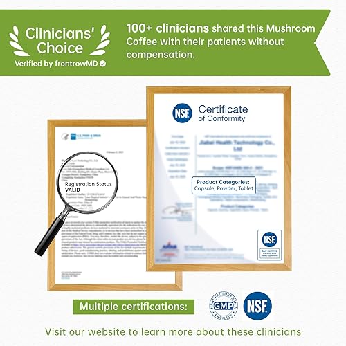 Miniatura 6 de Vbot Café orgánico de hongos, café arábica prémium con melena de león, chaga, reishi, café instantáneo que apoya la concentración, la energía, la