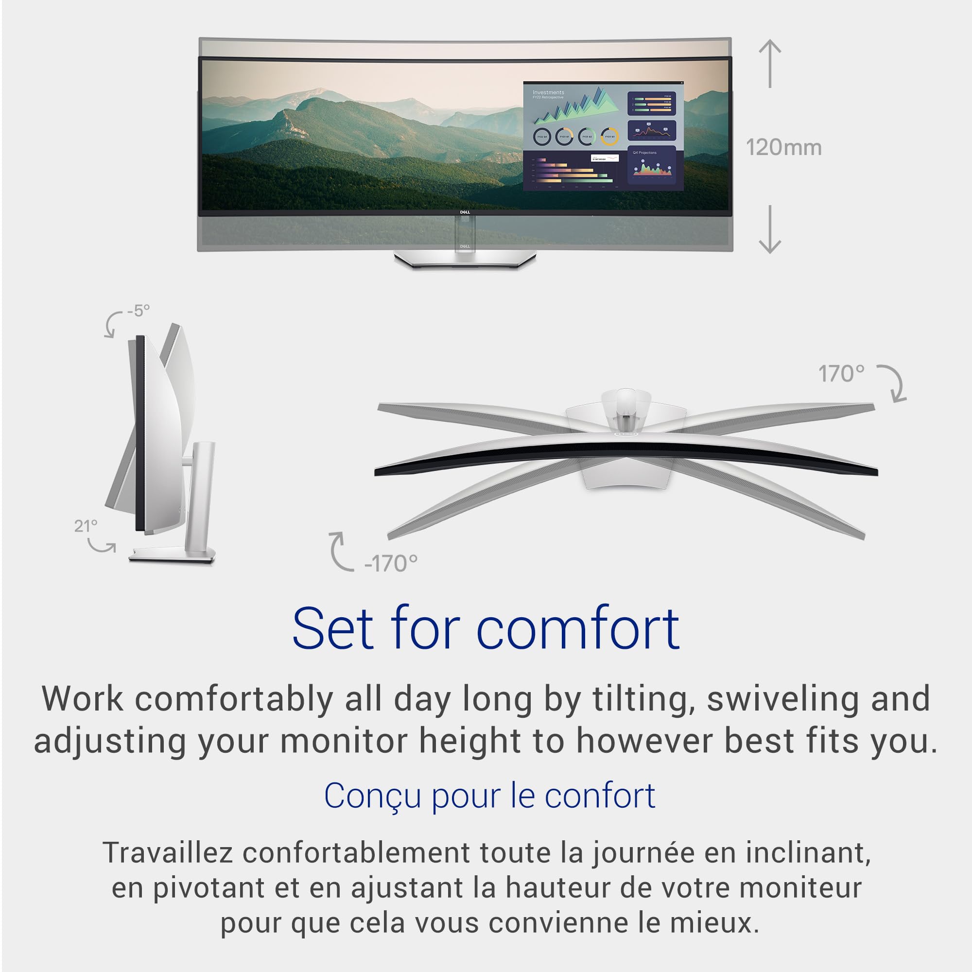 Dell UltraSharp 49 Curved USB-C Hub Monitor - U4924DW - 49-inch