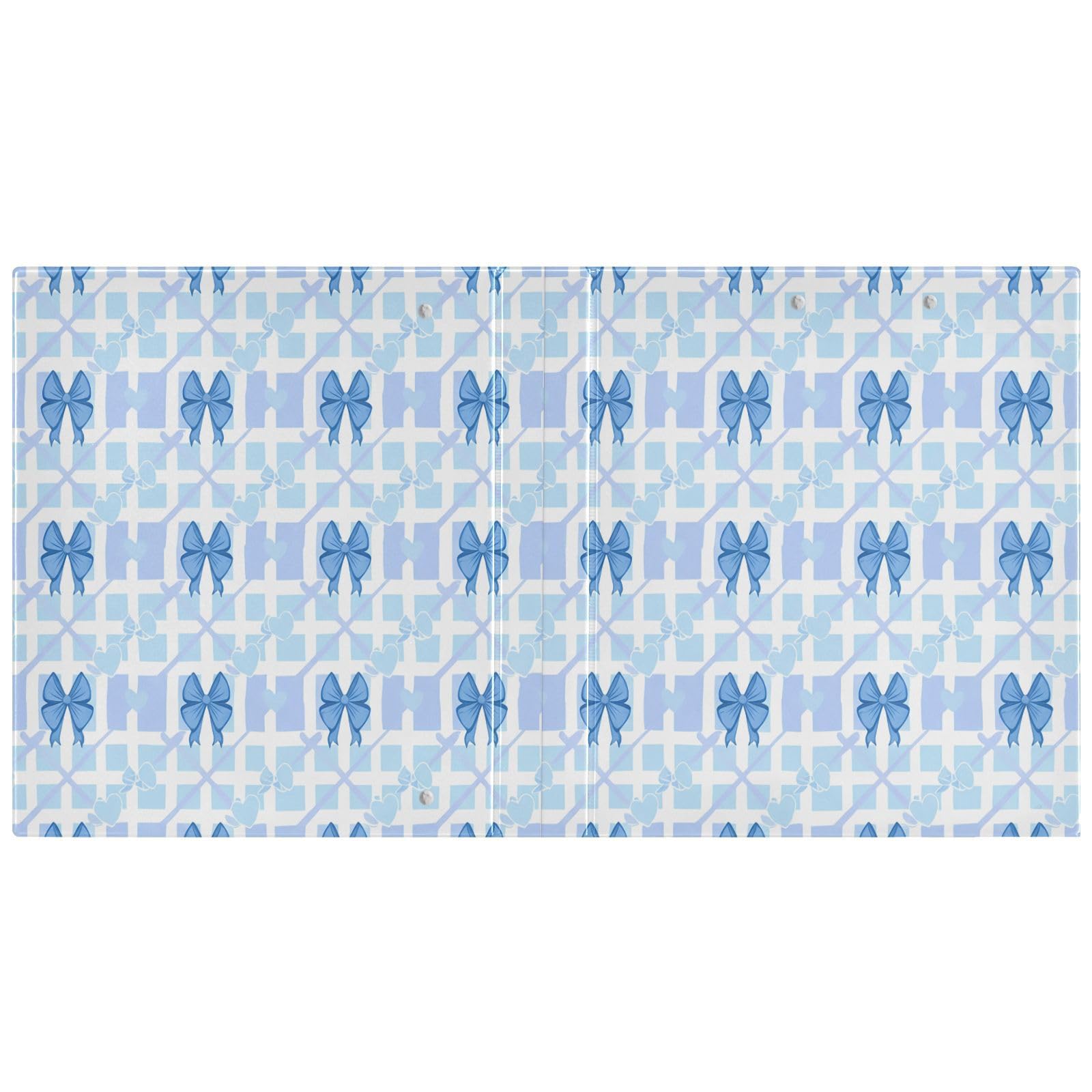 Raccoglitore ad anelli con 3 anelli, 3,8 cm, blu, decorativo, con clip in metallo, formato A4, organizer per casa e ufficio, confezione da 2