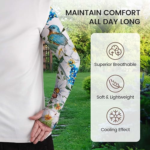 Miniatura 2 de Mangas de jardinería para mujer, protección solar de granja, a prueba de espinas, mangas de enfriamiento para cubrir los brazos para deportes de