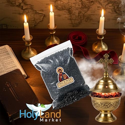 Miniatura 7 de Holy Land Market Jerusalem Incienso para iglesia o uso personal, calidad premium del Monte Athos (negro, 1 oz)