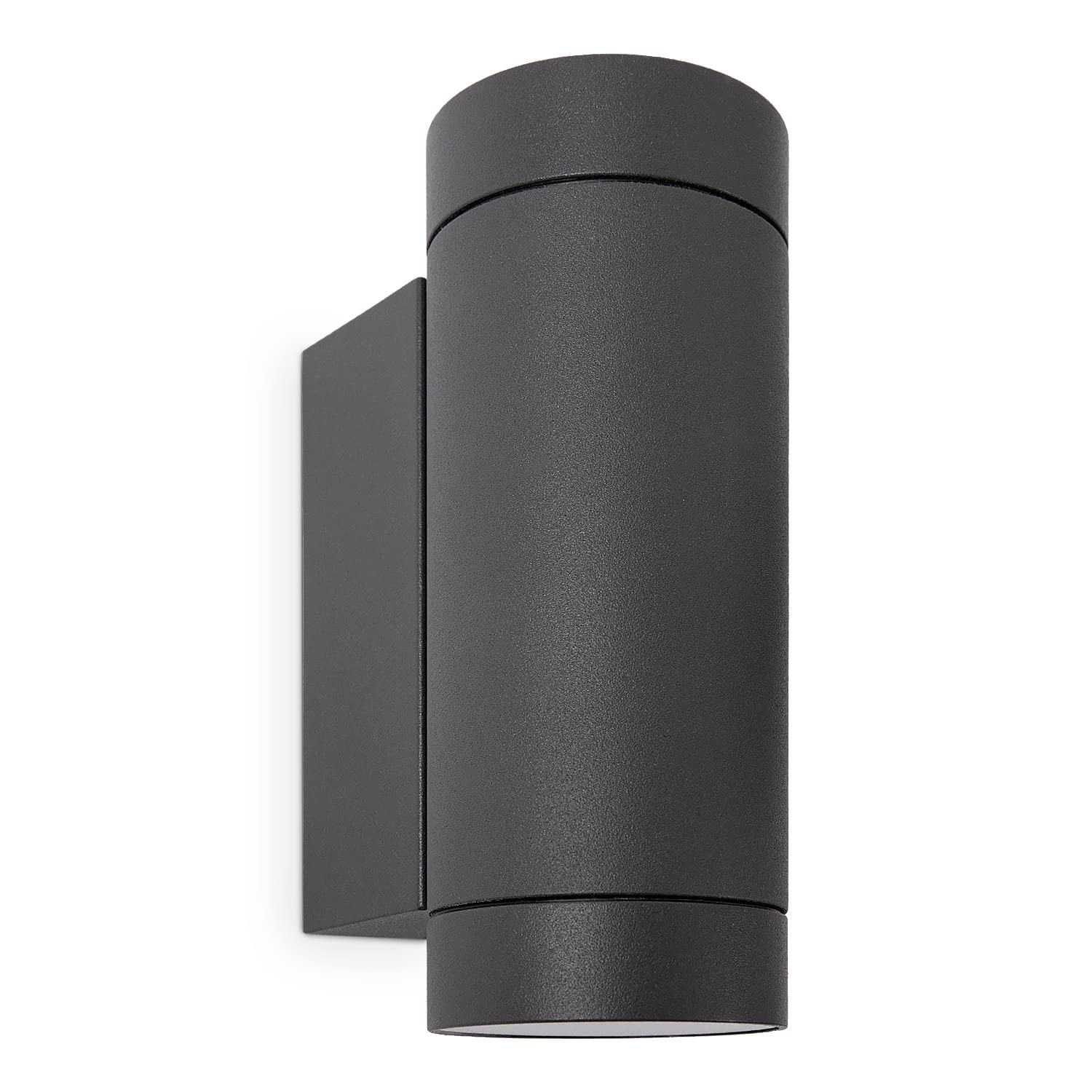 Paco Home Wandlampe Innen Aussen Aussenleuchte Wandleuchte Outdoor Wandbeleuchtung Gartenhaus Modern Garten IP54 3000K, Farbe:Anthrazit, Leuchtentyp___Technologie:Typ 1-2x GU10