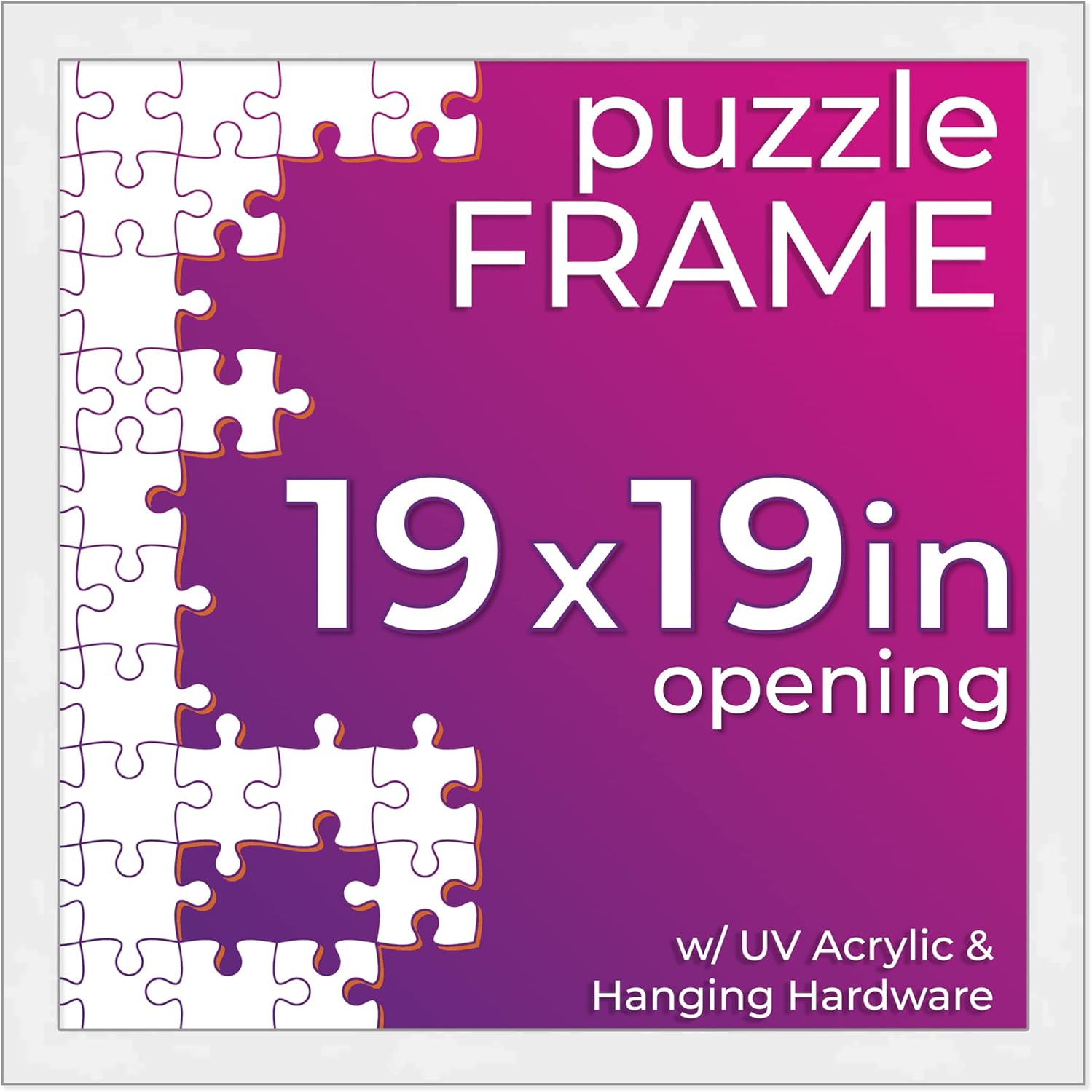 Poster Palooza 19x19 Jigsaw Puzzle Frame Kit Kit Includes