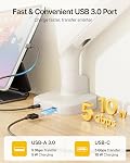 monTEK Single Monitor Arm with USB, Mechanical Spring Monitor Arm for 17-40" Screens, Adjustable Monitor Desk Mount Holds up to 26.4 lbs with C Clamp/Grommet Desk Mount, VESA 75/100mm, MA1011UCWH