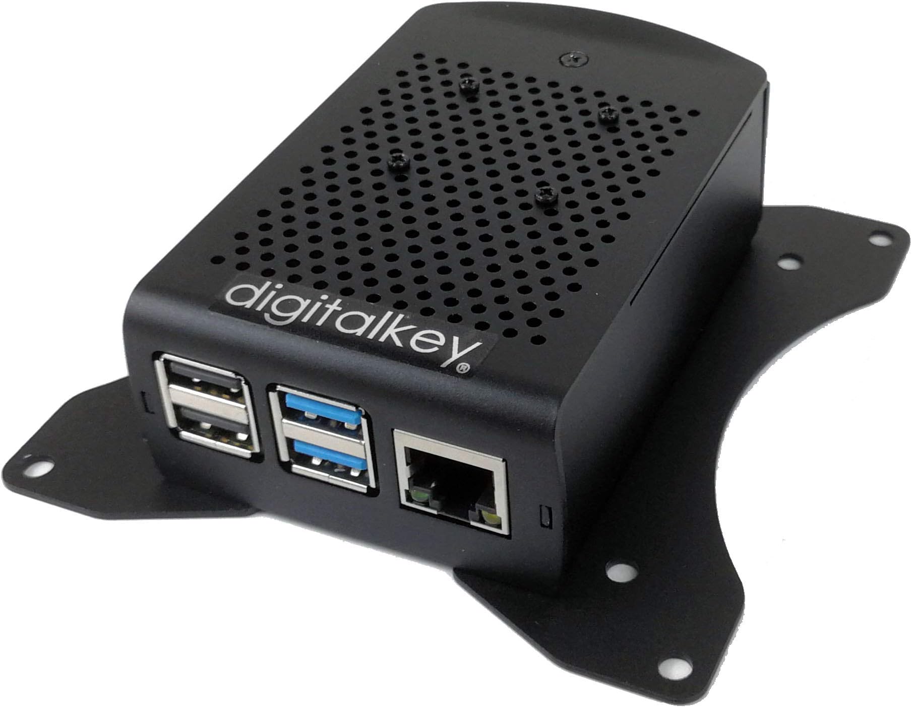 Digitalkey Alloy Case for Raspberry Pi4 - Aluminium Case with VESA Mounts 100x100 + Fan (1 Pz)