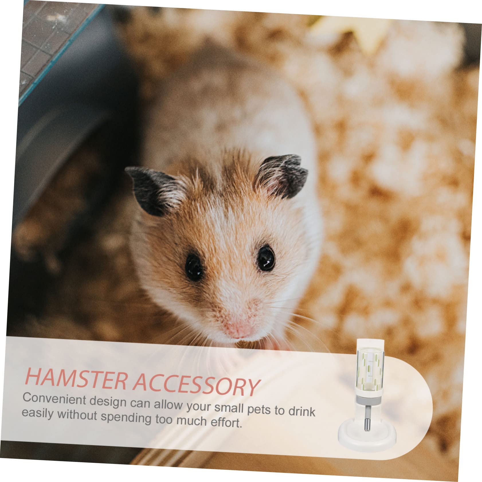 Verstellbare Hamster Trinkflasche mit Halterung aus Abs und Glas Tropffrei und Leicht Abzulesender Wasserstand für Kleine Haustiere im Haushalt