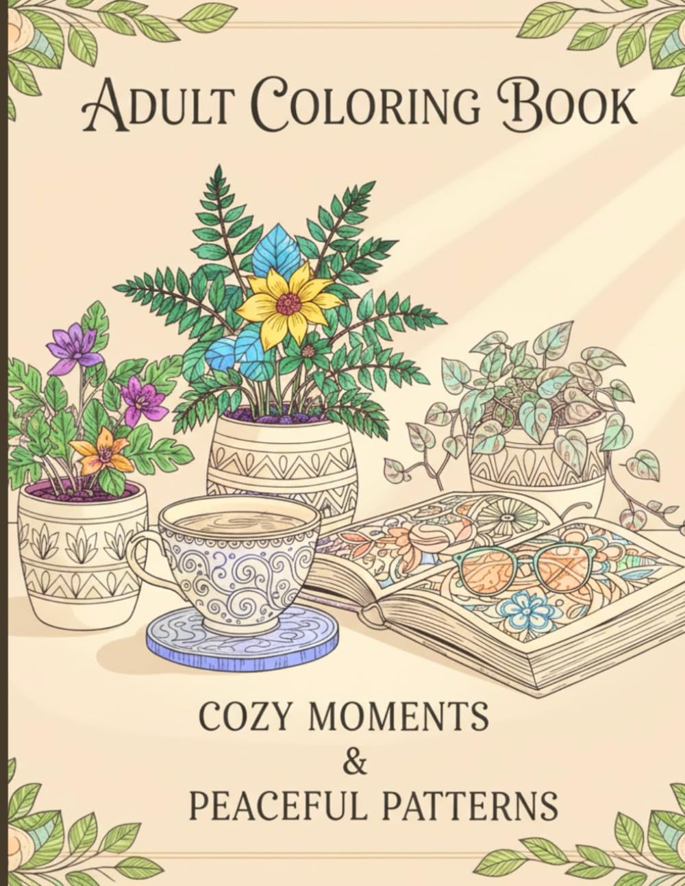 Adult Coloring Book: Cozy moments and peaceful patterns