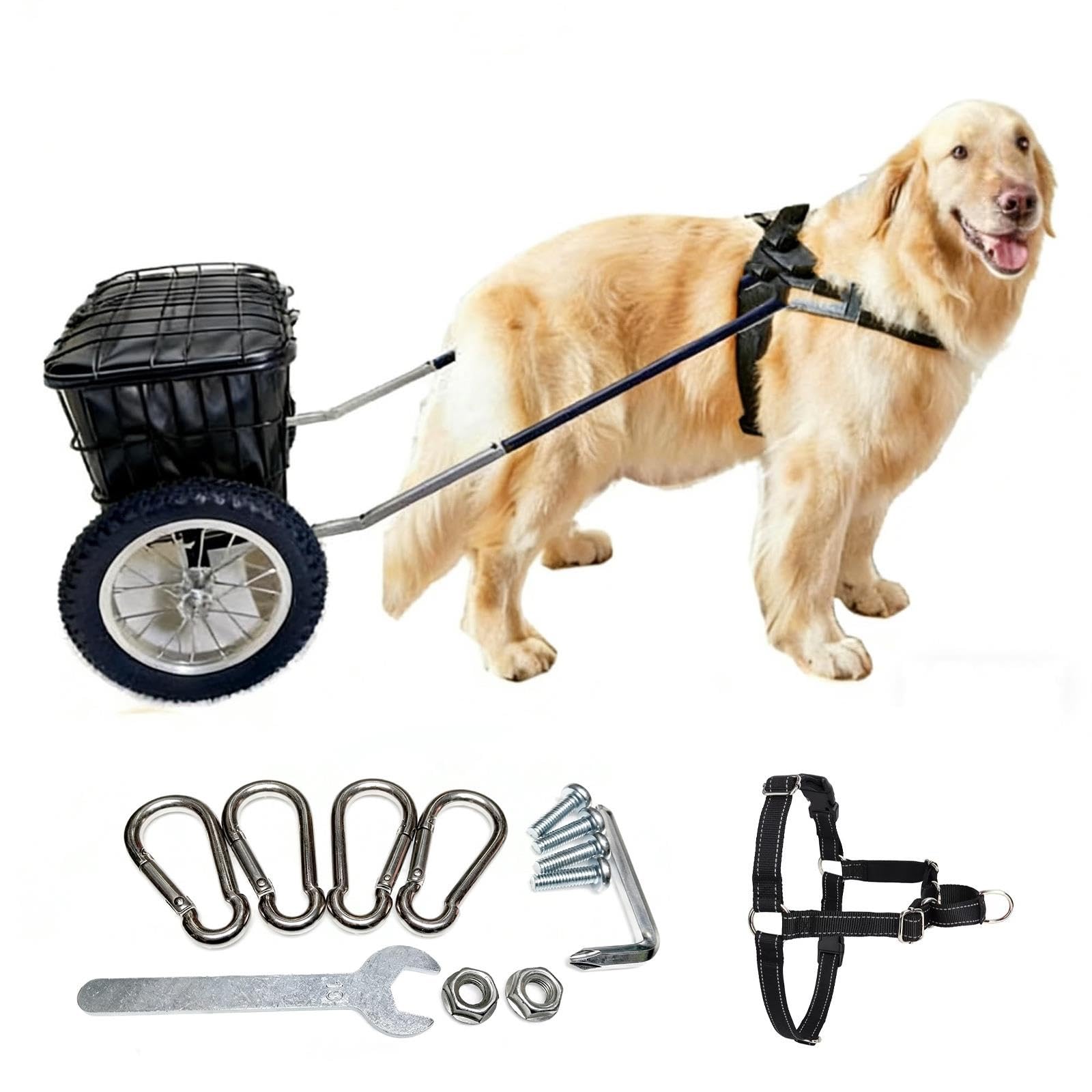 Carrito de tiro para perros para hacer la compra y recoger paquetes