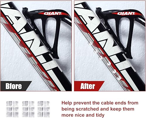 Miniatura 5 de Boao Paquete de 4 cables de engranaje de bicicleta para bicicletas, kit universal de cable de cambio de bicicleta de montaña, juego de transmisión