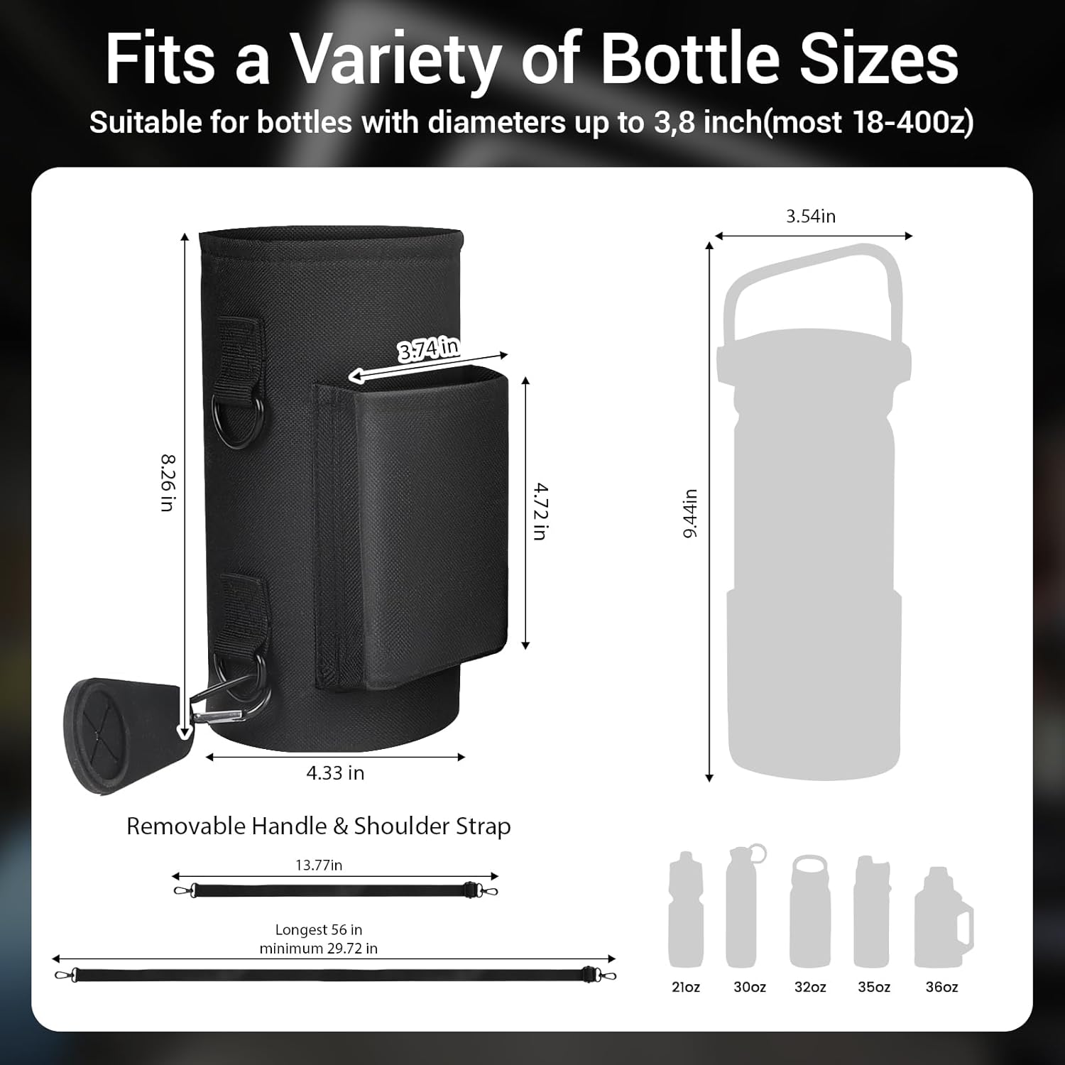 Magnetic Gym Bag with Phone Pocket Water Bottle Holder – 6 Built-in Magnets for Hands-Free Use – Ideal for Workouts, Outdoor, Travel – Securely Attaches to Equipmen - Image 3