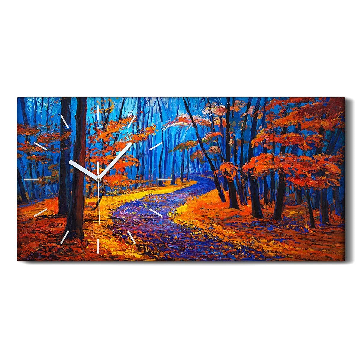 Horloge sur Toile Grand Format 60x30cm Image Art Moderne Coloray