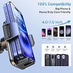ACMEZING Support de téléphone Voiture 3en1-Stableté extrême du terrain Air Vent Handsfree Cell Phone Holder Car Compatible avec iPhone Samsung Tous les téléphones portables