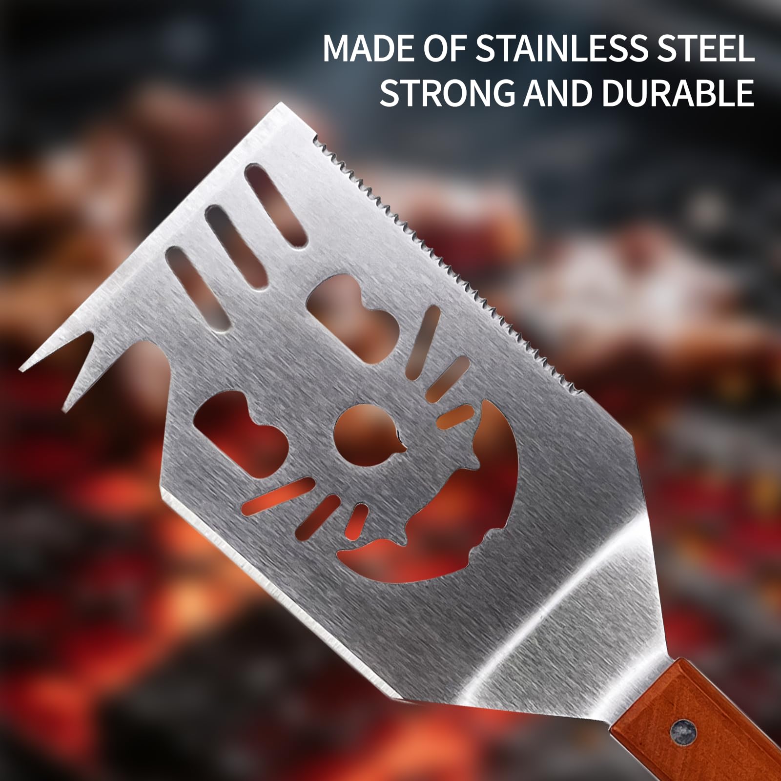 Barbecue Spatule Acier Inoxydable Set 41.5x8cm INOX Ustensiles Professionnel