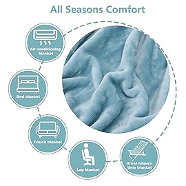 NANPIPER Baby Blankets, Super Soft Fleece Fuzzy Blanket for Toddler, Luxury Cozy Lightweight Microfiber Plush Blanket-Throw Size 30x40,Light Blue