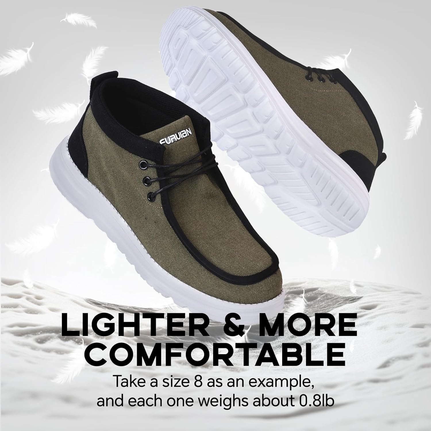 Furuian Steel Toe Shoes for Men High-top Safety Shoes Steel Toe Work Boots for Men Lightweight Canvas Safety Work Loafers Zapatos De Seguridad para Hombres - Image 6