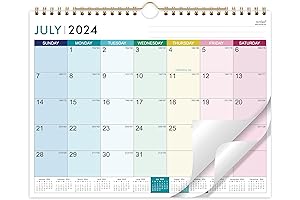 Small Wall Calendar with Unruled Blocks