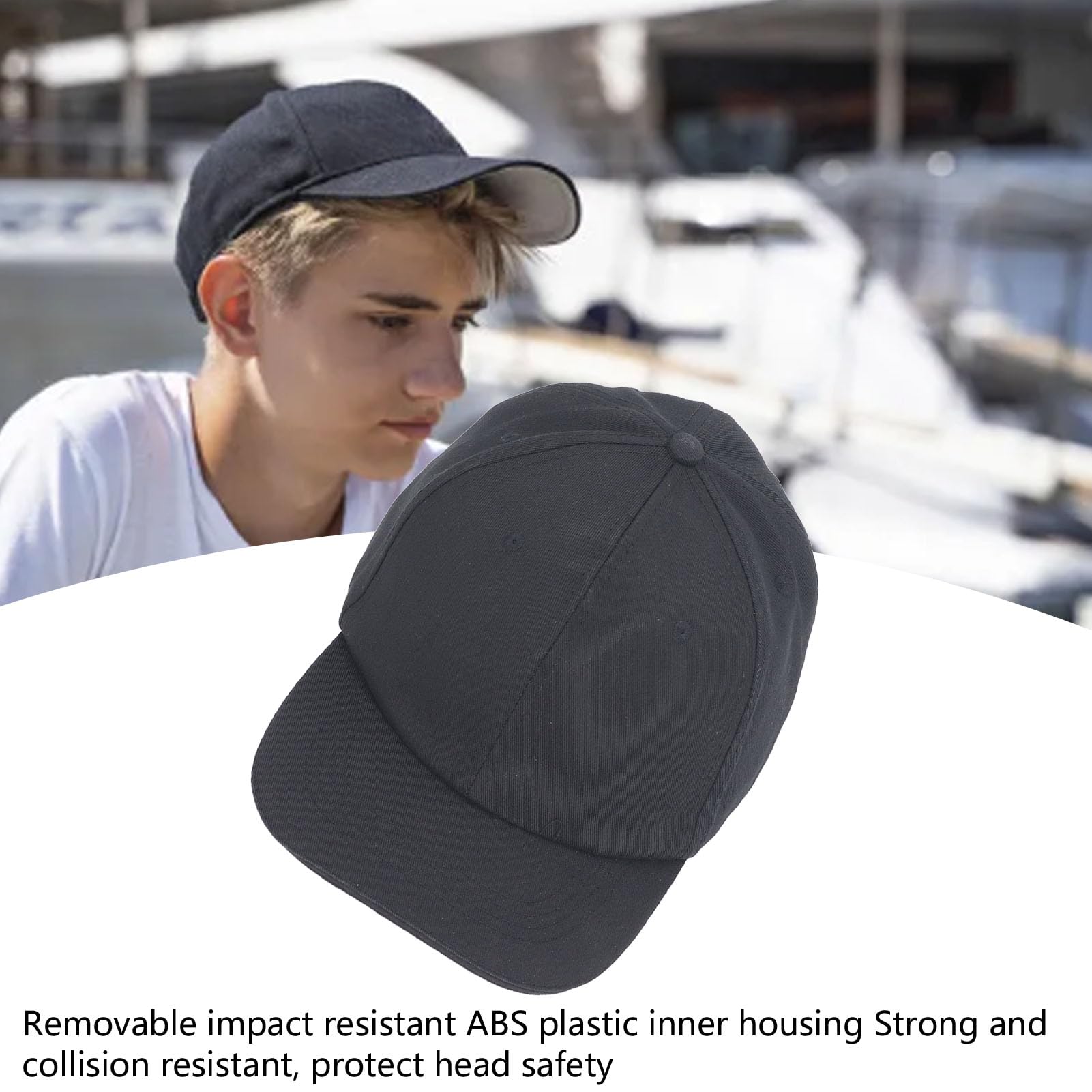Lightweight Safety Cap, Stable Baseball Protective Hat with Adjustment Buckle for Work