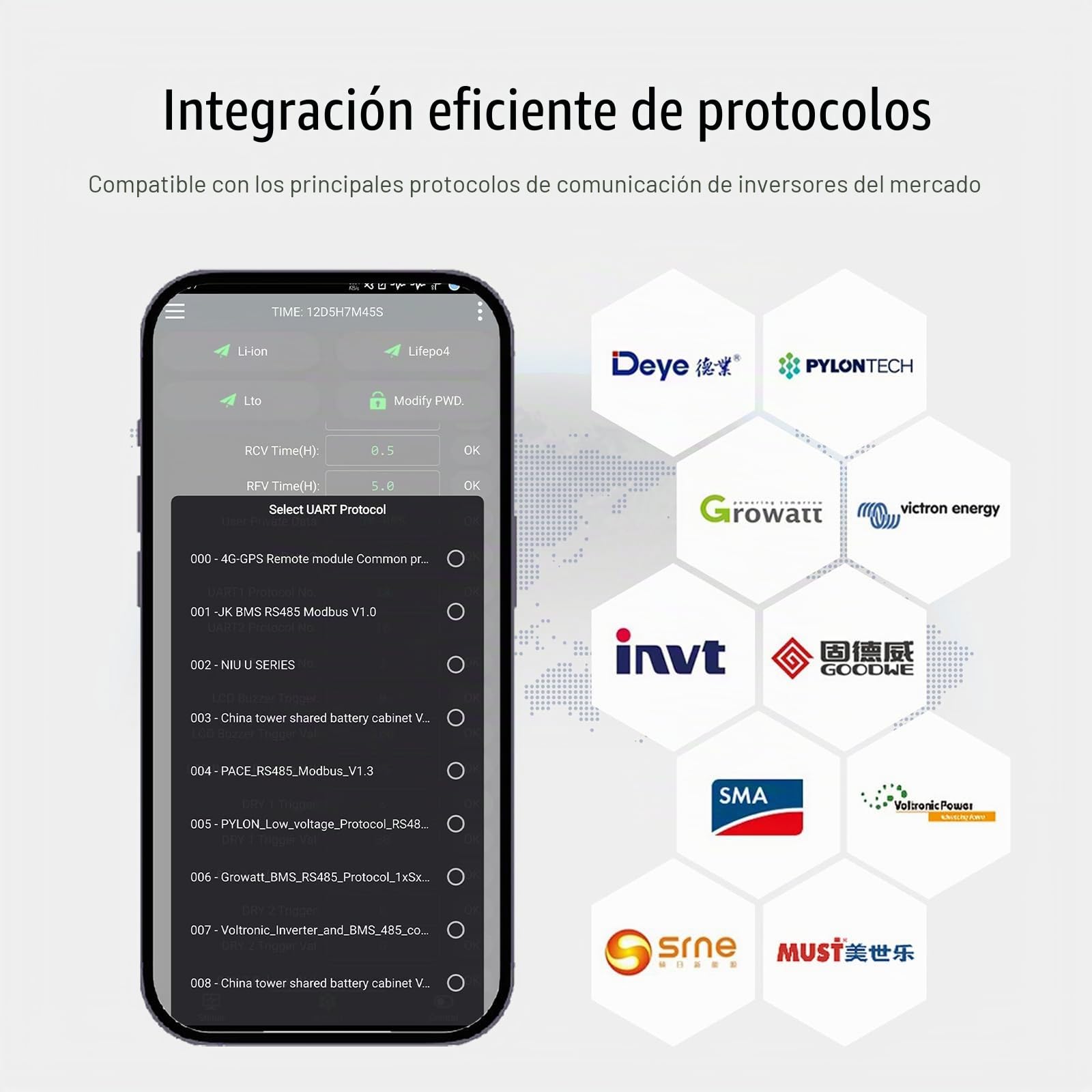 JKBMS Inversor BMS 8S-16S 24V-48V 100A - V19 Home Energy Storage BMS con UART para Nueva Pantalla, Balance Activo 1A, Bluetooth Integrado, RS485 y Can, para Sistema Solar (JK-PB1A16S10P V19)