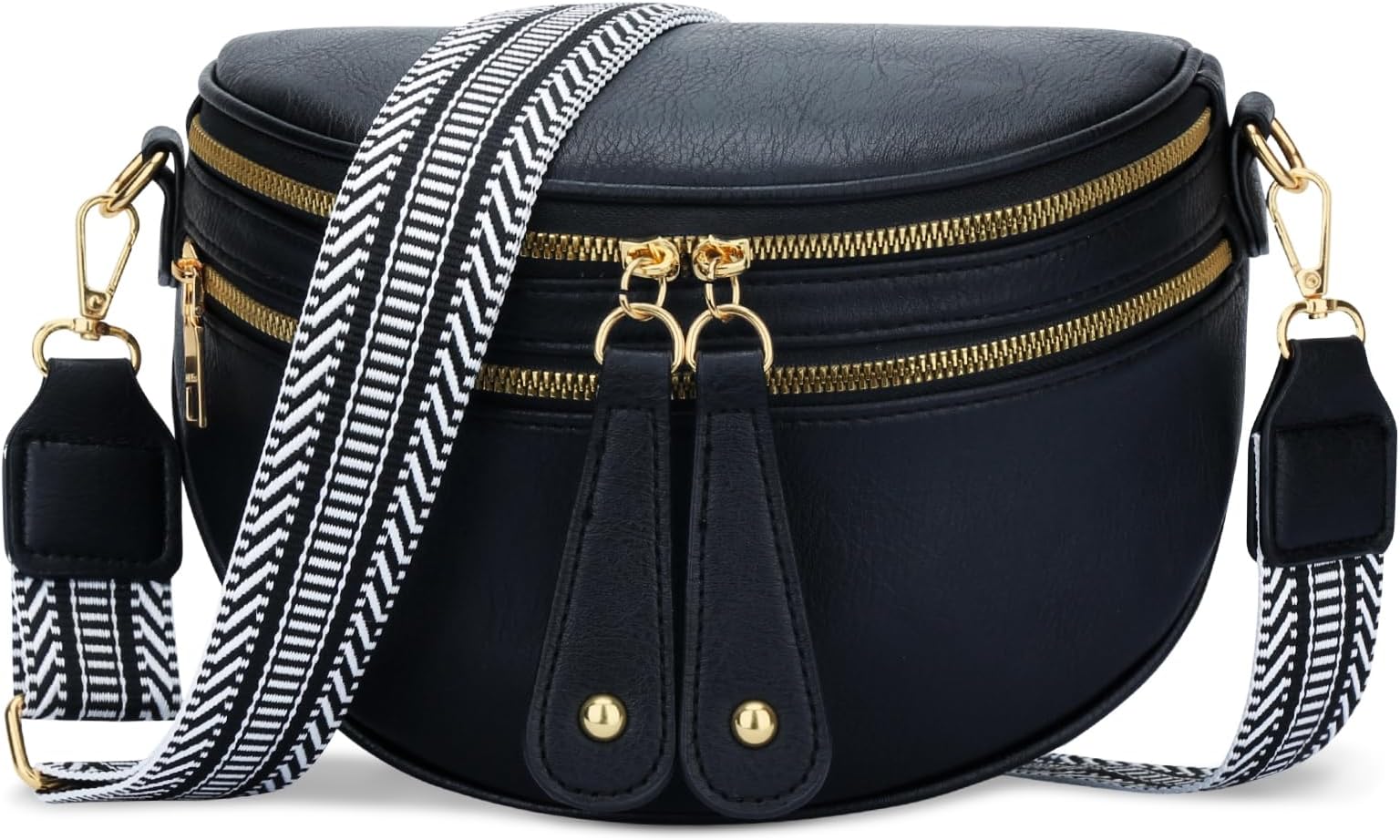 Crossbody Sling Bag for Women Trendy Fanny Pack Vegan Leather Chest Bag