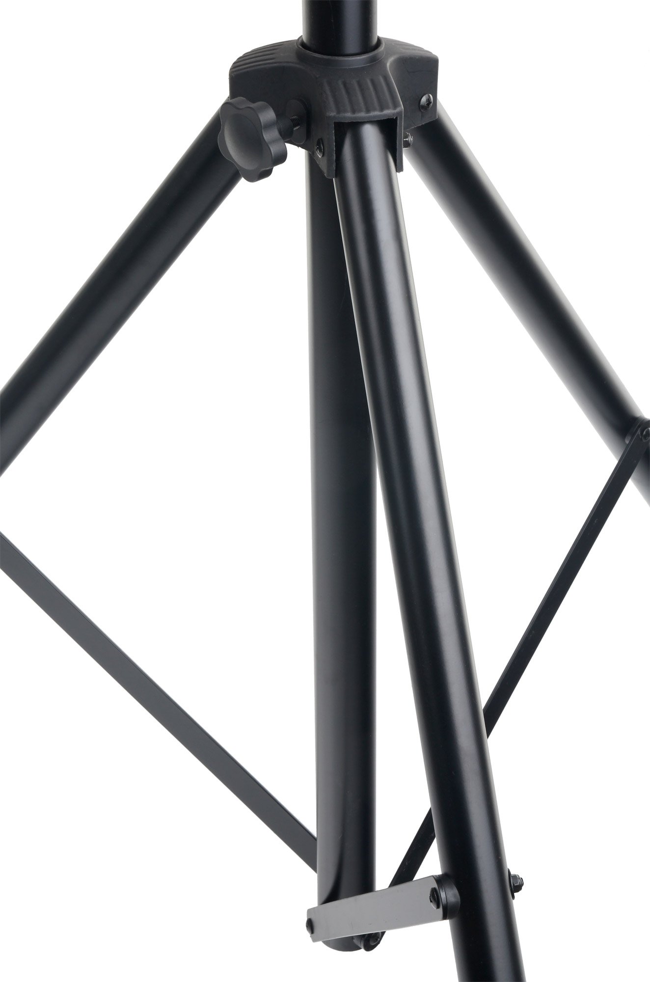 Showlite LTS-100 Traversen System (2x T-Bar Ständer 2x Quertraverse, Höhenverstellbar von 1,50m - 3,00m, Belastbar bis 75kg) schwarz
